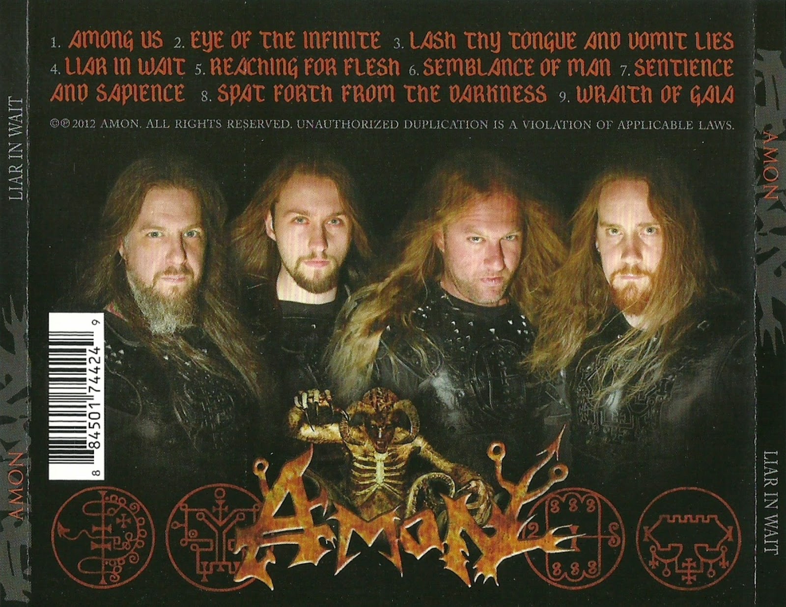 Amon - Liar In Wait - Back